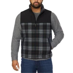Pendleton Men's Black and Gray Checkered Vest NWT